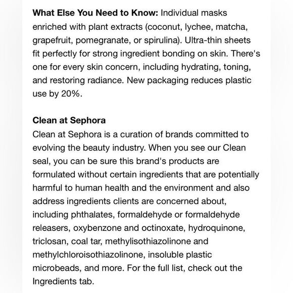 Bundle of 4 face masks- Sephora Coconut, innisfree, fresh - Picture 15 of 16